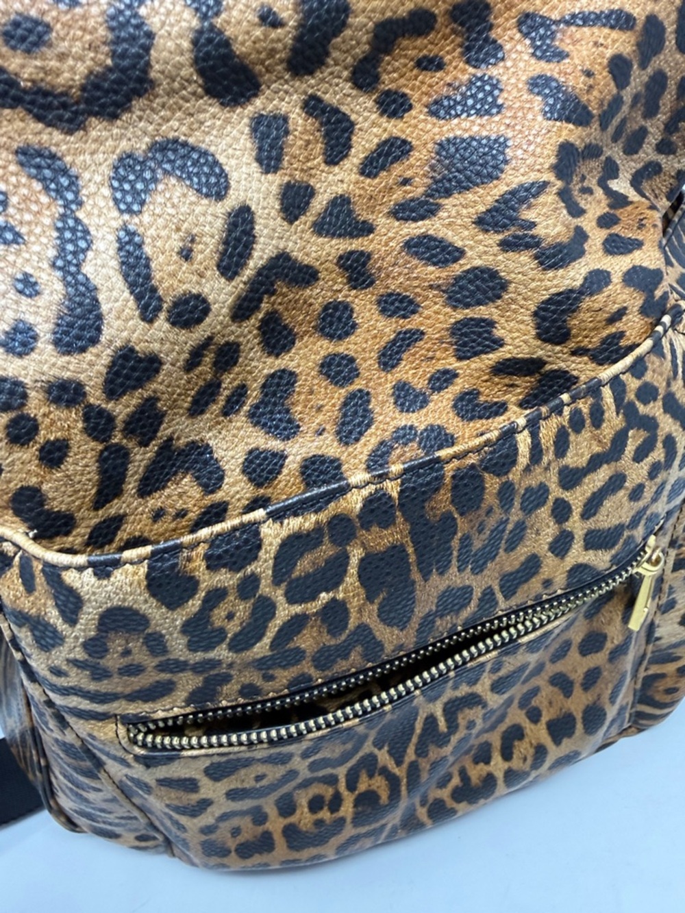Fawn Design Leopard Print diaper Bag /Backpack Bag - Brown/Black - Picture 8 of 10